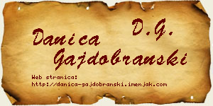 Danica Gajdobranski vizit kartica